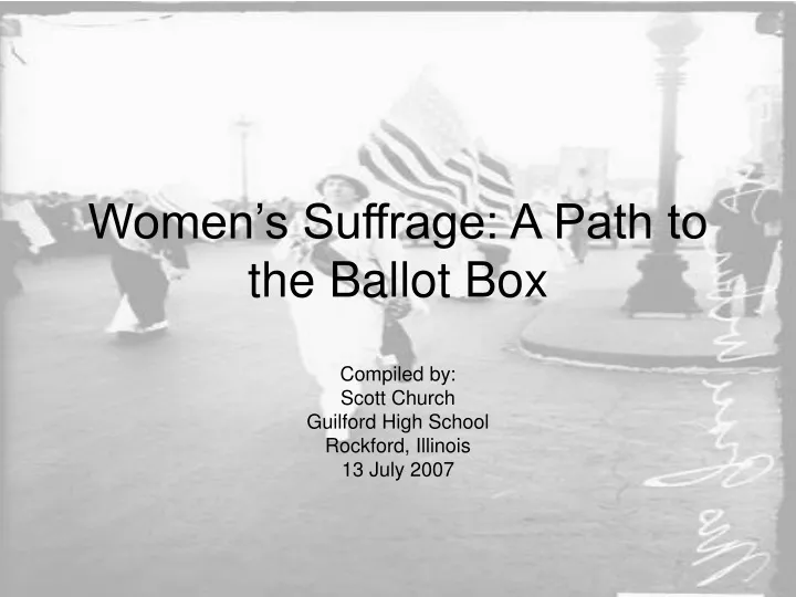 women s suffrage a path to the ballot box