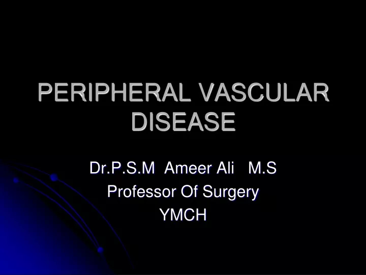 peripheral vascular disease