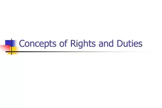 Concepts of Rights and Duties