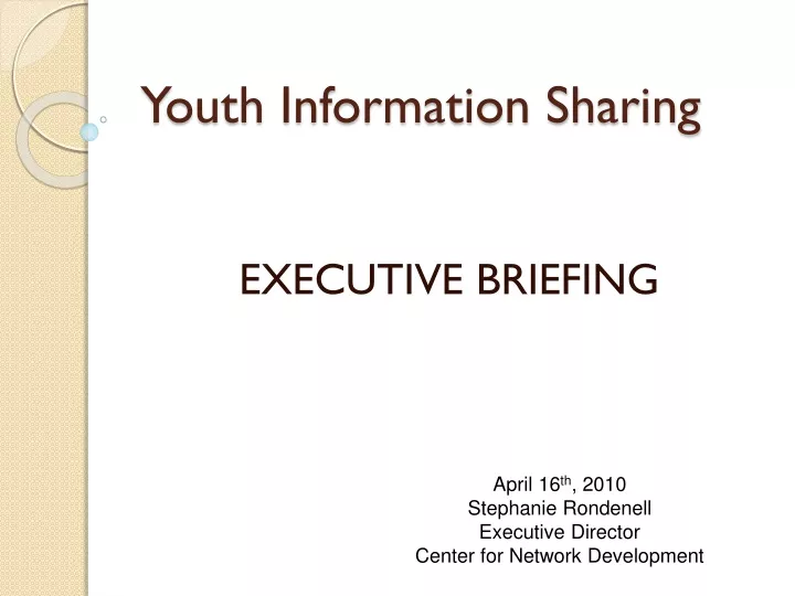 youth information sharing
