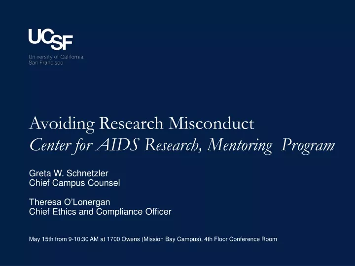avoiding research misconduct