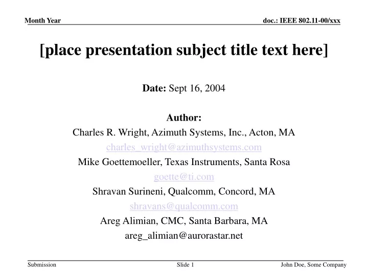 place presentation subject title text here