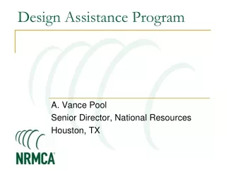 Design Assistance Program
