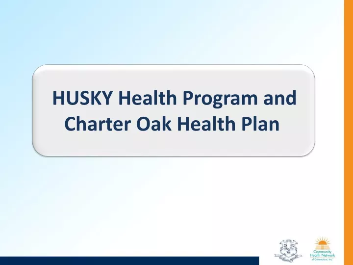 husky health program and charter oak health plan