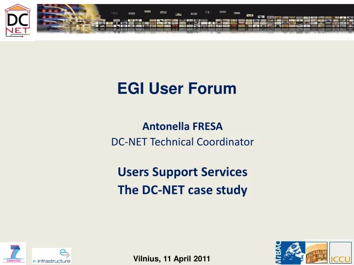 antonella fresa dc net technical coordinator users support services the dc net case study