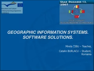 GEOGRAPHIC INFORMATION SYSTEMS .  SOFTWARE SOLUTIONS.