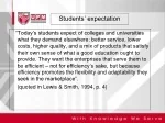 Students’ expectation - slide 1