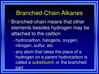 Branched-Chain Alkanes