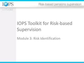 IOPS Toolkit for Risk-based Supervision