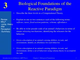 Biological Foundations of the Reactive Paradigm