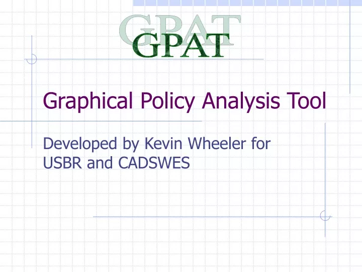 graphical policy analysis tool