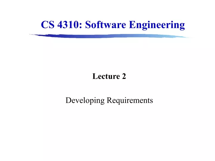 lecture 2 developing requirements