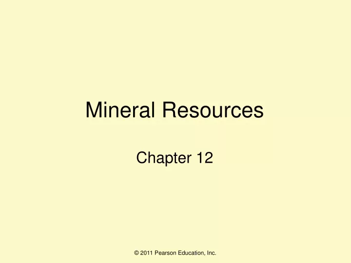 mineral resources chapter 12