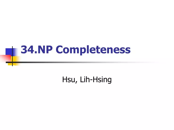 34 np completeness