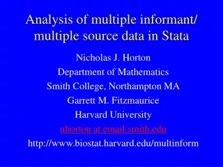 Analysis of multiple informant/ multiple source data in Stata