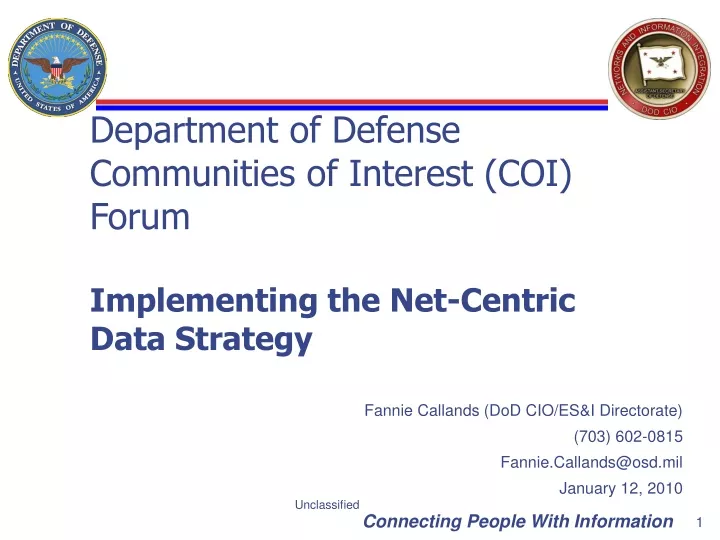 department of defense communities of interest