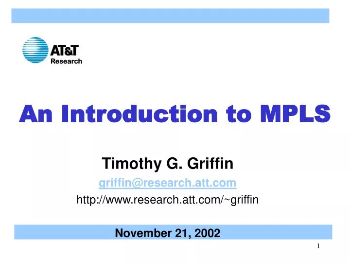 an introduction to mpls