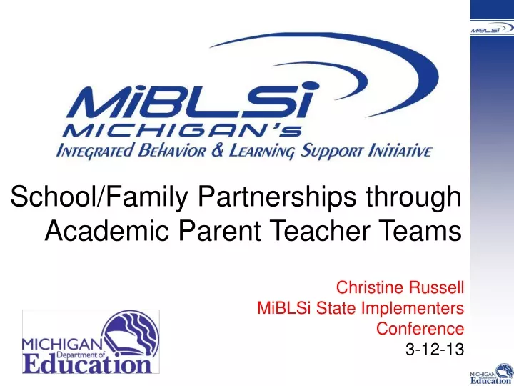 school family partnerships through academic parent teacher teams
