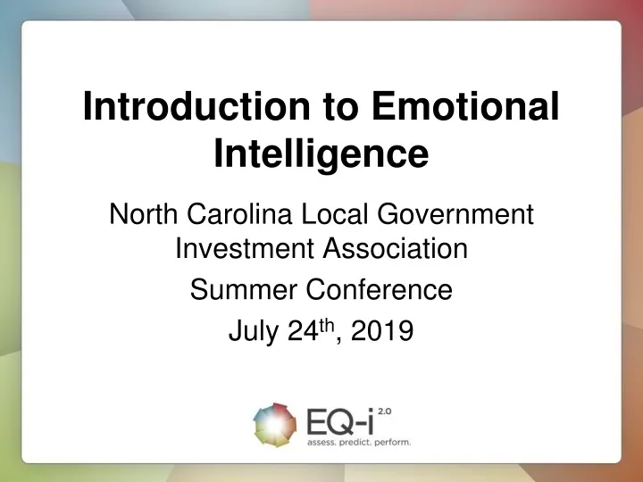 introduction to emotional intelligence