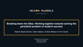 SAAIR Annual Conference Windhoek, Namibia 24-26 October 2017