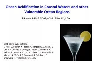 Ocean Acidification in Coastal Waters and other Vulnerable Ocean Regions