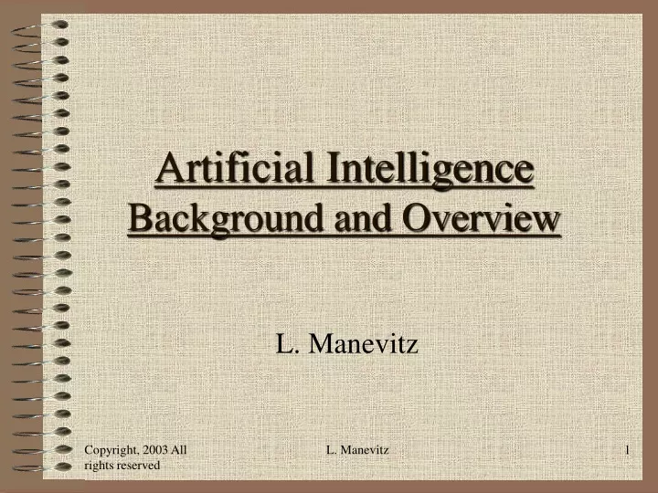 artificial intelligence background and overview