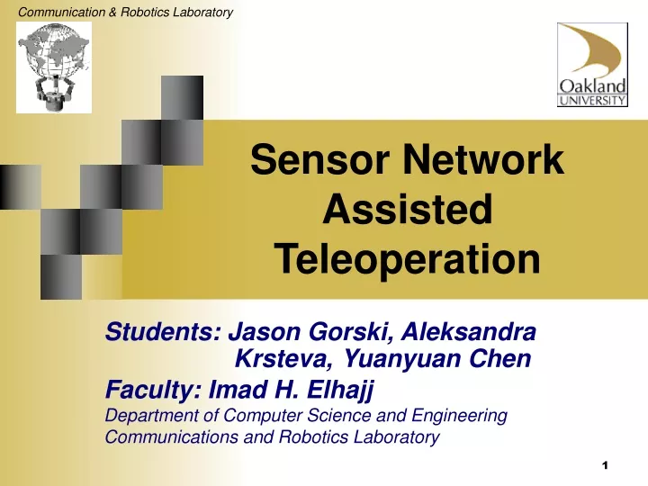 sensor network assisted teleoperation