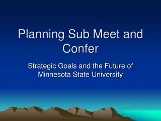 Planning Sub Meet and Confer