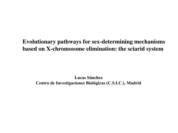 evolutionary pathways for sex determining