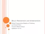 Bully Prevention and Intervention - slide 1