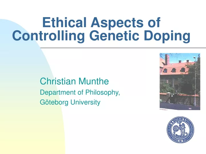 ethical aspects of controlling genetic doping