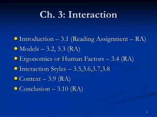 Ch. 3: Interaction