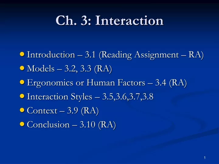 ch 3 interaction