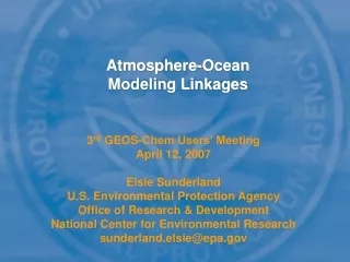 Atmosphere-Ocean  Modeling Linkages