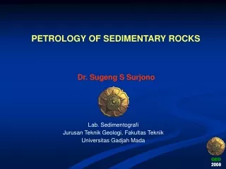 PETROLOGY OF SEDIMENTARY ROCKS