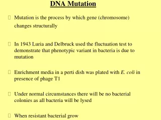 DNA Mutation