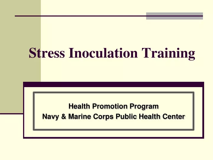 stress inoculation training