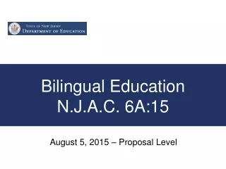 Bilingual Education N.J.A.C. 6A:15