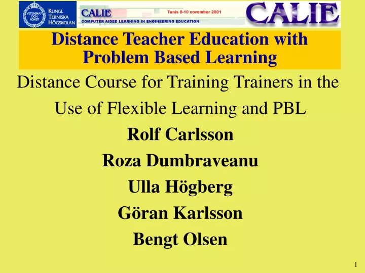 distance course for training trainers