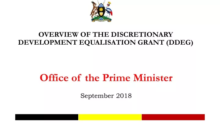 overview of the discretionary development equalisation grant ddeg
