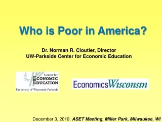 Who is Poor in America?