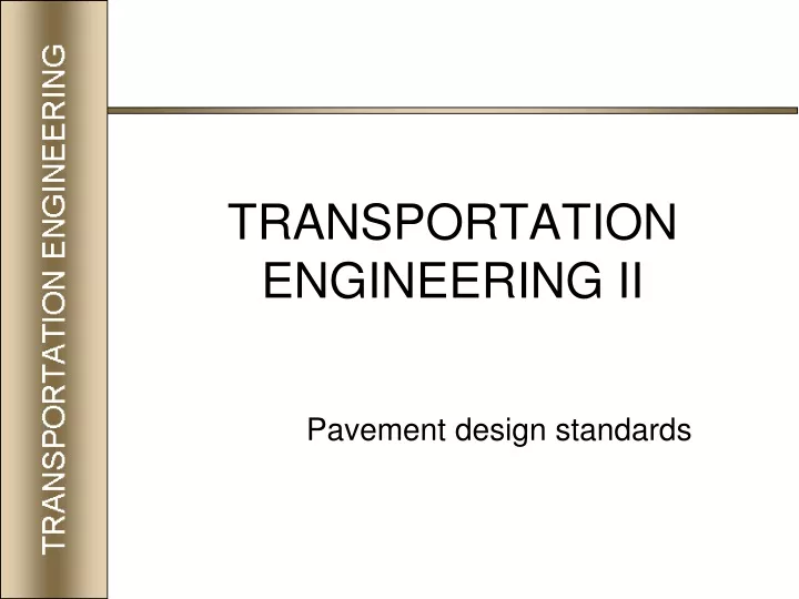 transportation engineering ii