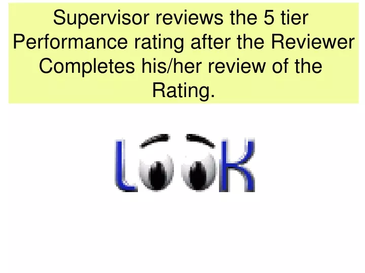 supervisor reviews the 5 tier performance rating