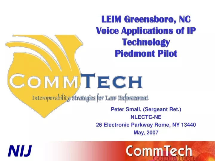 leim greensboro nc voice applications of ip technology piedmont pilot
