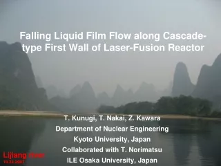 Falling Liquid Film Flow along Cascade-type First Wall of Laser-Fusion Reactor