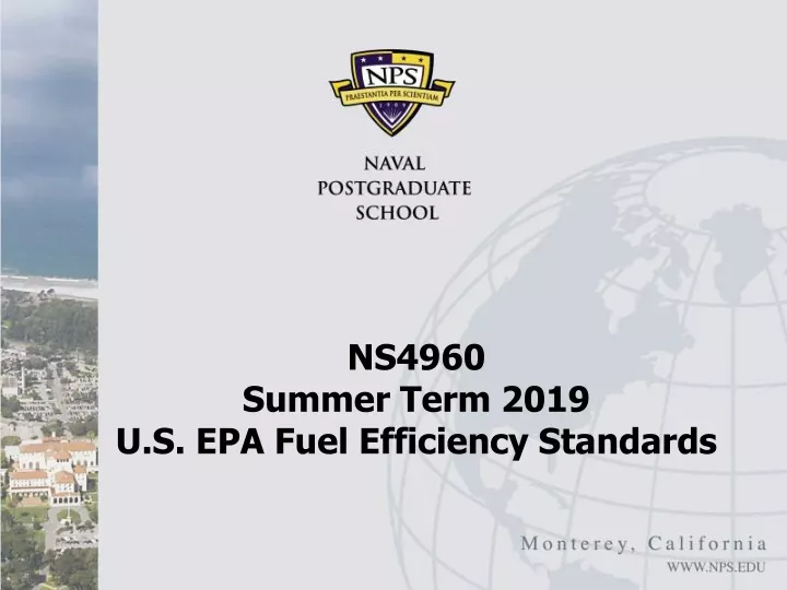 ns4960 summer term 2019 u s epa fuel efficiency standards