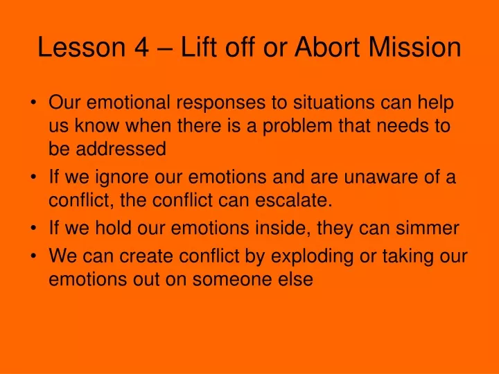 lesson 4 lift off or abort mission