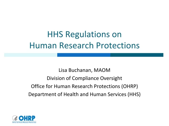 hhs regulations on human research protections