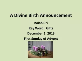 A Divine Birth Announcement