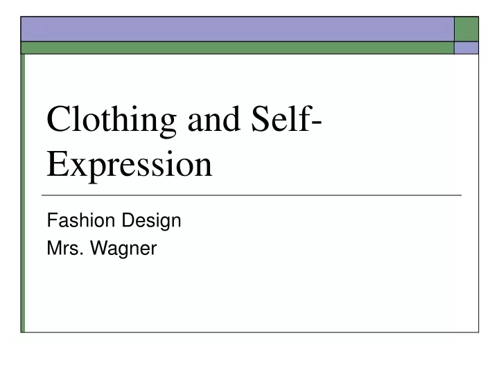 clothing and self expression